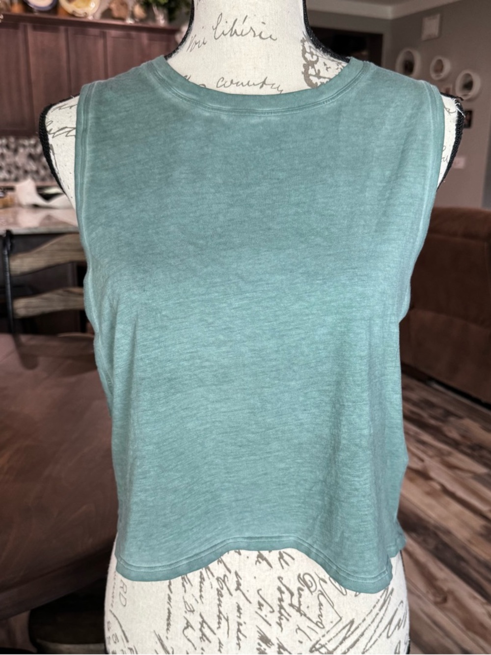 Lululemon Cut Back Crop Tank *Wash Washed Tidewater Teal